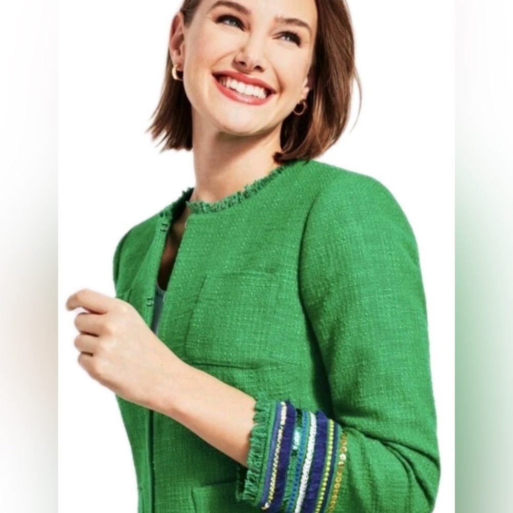Talbots Green Textured Blazer